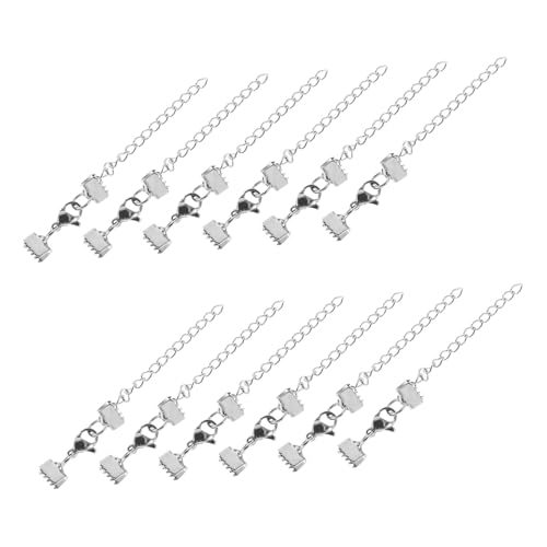 SEWOART 12 Stück Teiliges Edelstahl Bandklemmen Rostfrei Quetschverschlüsse für DIY Schmuck Silberne Endkappen für Halsketten Armbänder Choker Saubere Kabelführung Langlebig Vielseitig SEWOART 12 Stück Teiliges Edelstahl Bandklemmen Rostfrei Quetschverschlüsse für DIY Schmuck Silberne Endkappen für Halsketten Armbänder Choker Saubere Kabelführung Langlebig Vielseitig von SEWOART