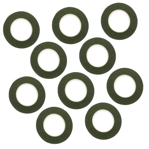 SEWOART 12 Stück Teiliges Floristen-klebeband Grün Stark Klebend Leicht Abreißbar Vielseitig für Blumensträuße Hochzeiten Diy-blumendekoration und Bastelprojekte von SEWOART
