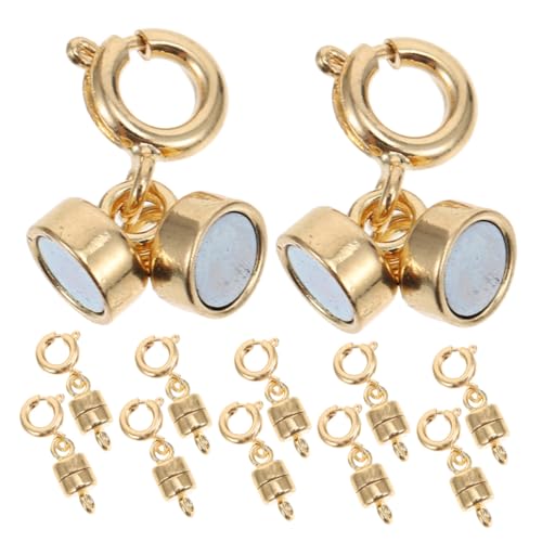 SEWOART 12 Stück Teiliges Magnetischer Schmuckverschluss Kettenverlängerer und Adapter Schnellverschluss für Armbänder Halsketten Fußkettchen Einsetzbar Elegantes Design in Gold SEWOART 12 Stück Teiliges Magnetischer Schmuckverschluss Kettenverlängerer und Adapter Schnellverschluss für Armbänder Halsketten Fußkettchen Einsetzbar Elegantes Design in Gold von SEWOART