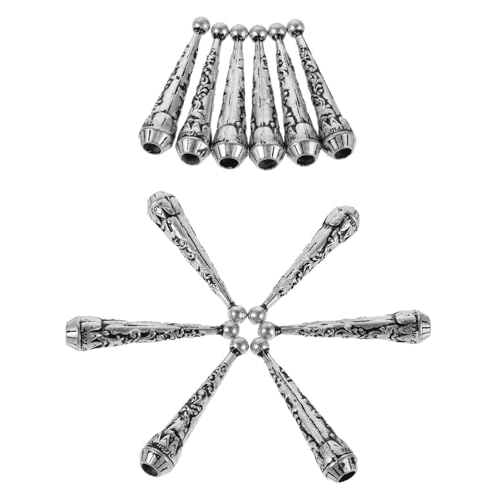 SEWOART 12 Stück Teiliges Metall Bolo Tie Endkappen mit Filigranem Glockenblumen Design Dekorative Ersatzkordelspitzen für Diy Schmuckherstellung Vintage Ornament für Krawatten und von SEWOART