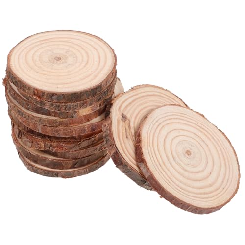 SEWOART 12 Stück Teiliges Runde Holzscheiben Natürlichem Unbehandeltem Holz für Diy Bastelprojekte Deko und Handgemachte Weihnachtsverzierungen von SEWOART