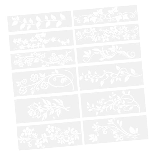 SEWOART 12 Stück Teiliges Wiederverwendbares Blumen und Ranken Schablonen Präzise Geschnittene Vorlagen für Zeichnen und Malen Wänden Möbeln für Kreative Familienprojekte und SEWOART 12 Stück Teiliges Wiederverwendbares Blumen und Ranken Schablonen Präzise Geschnittene Vorlagen für Zeichnen und Malen Wänden Möbeln für Kreative Familienprojekte und von SEWOART