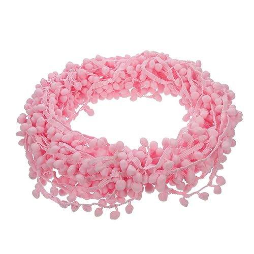 SEWOART 12 cm Fellknäuelspitze Pompons zum Basteln große Pompons Pompom-Strickwerkzeuge Poms Bastelband nähen applizierte Zierleiste Kleidung Fransenbesatz trimmen Nylongarn Rosa von SEWOART