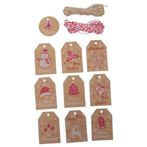 SEWOART 120 Stück Vintage Kraftpapier Geschenkanhänger Praktische Dekorative Etiketten mit Seil für DIY Hochzeiten und Langlebig Geruchsneutral Einfache Beschriftung von SEWOART