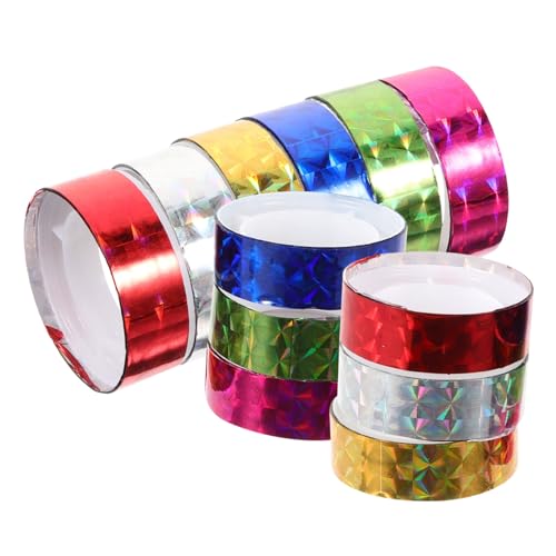 SEWOART 12Rollen Buntes DIY Klebeband Scrapbook Klebeband Dekoratives Abdeckband für Kalender und Bastelprojekte Vielseitig Einsetzbar für Journaling und Scrapbooking von SEWOART