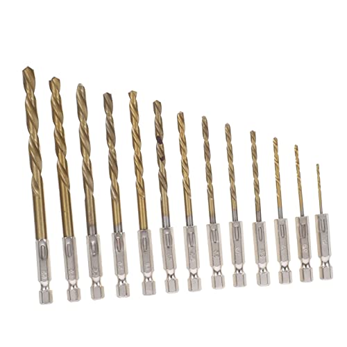 SEWOART 13 Stück Bohrer-Set fliesenschneidmaschine fliesen schneidemaschine vollhartmetallbohrer metall bohrer Mauerwerk Bohrer aus Zement verdrehte Bohrer Mehrzweck-Spiralbohrer Stahl von SEWOART