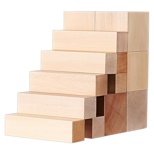 SEWOART 13 Stück Teiliges Bassholz Schnitzset Unbehandelte Lindenholzblöcke in Verschiedenen Vielseitige Holzklötze für DIY Holzschnitzen Kunstprojekte und Holzarbeit für Anfänger und SEWOART 13 Stück Teiliges Bassholz Schnitzset Unbehandelte Lindenholzblöcke in Verschiedenen Vielseitige Holzklötze für DIY Holzschnitzen Kunstprojekte und Holzarbeit für Anfänger und von SEWOART
