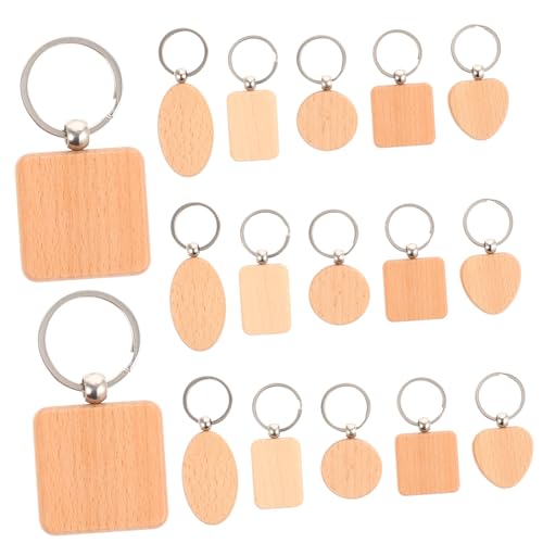 SEWOART 15 Stück Teiliges Holz Schlüsselanhänger aus Buchenholz Blanko DIY Schlüsselringe in Verschiedenen Formen Rund Herzförmig Oval Quadratisch Langlebig und Gravierbar für SEWOART 15 Stück Teiliges Holz Schlüsselanhänger aus Buchenholz Blanko DIY Schlüsselringe in Verschiedenen Formen Rund Herzförmig Oval Quadratisch Langlebig und Gravierbar für von SEWOART