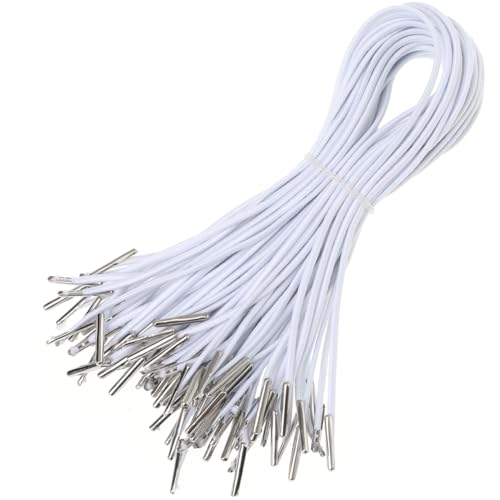 SEWOART 150 StüCk Elastische Stachelsnoren Weiche Stretch Band Seil String Hut Chin Cord Band Mit Metallenden FüR Maske Machen DIY Party Hut Buch Bindungszeichen von SEWOART