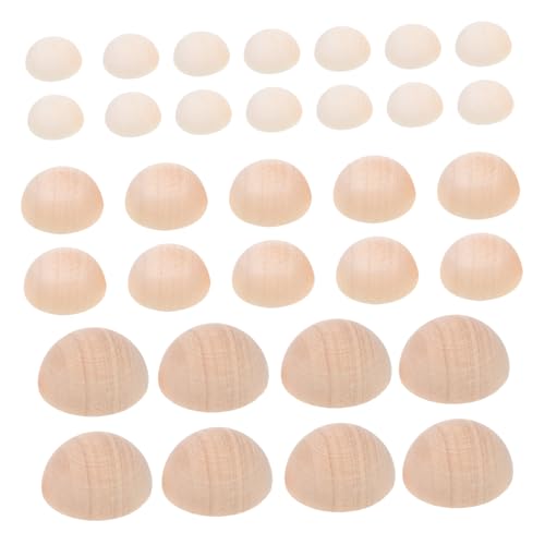 SEWOART 150 Stück Halbrunde Holzperlen Unvollendete Halbkugeln Naturholz DIY Bastelzubehör für Schmuck und Dekoration SEWOART 150 Stück Halbrunde Holzperlen Unvollendete Halbkugeln Naturholz DIY Bastelzubehör für Schmuck und Dekoration von SEWOART