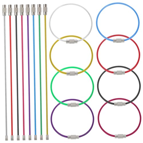SEWOART 16 Stück Teiliges Stahldraht Schlüsselring mit Großen Ring Metall Farben für Gepäckanhänger Schlüsselanhänger und Bastelprojekte SEWOART 16 Stück Teiliges Stahldraht Schlüsselring mit Großen Ring Metall Farben für Gepäckanhänger Schlüsselanhänger und Bastelprojekte von SEWOART