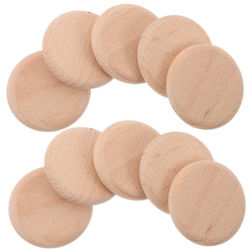 SEWOART 16 Stück Unbehandelte Holzscheiben Runde Holzscheiben für DIY Holzkunst Schachfiguren Rohlinge Handgefertigte für Brettspiele und Bastelprojekte von SEWOART