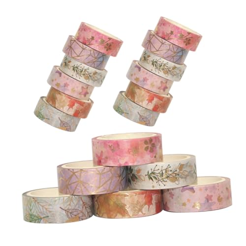 SEWOART 18 Stück Teiliges Washi Tape Japanische Blumenmuster Reißbares Klebeband für Scrapbooking DIY Planer Journale Dekoratives Masking Tape mit Sanftem Repositionierbarem Klebstoff von SEWOART