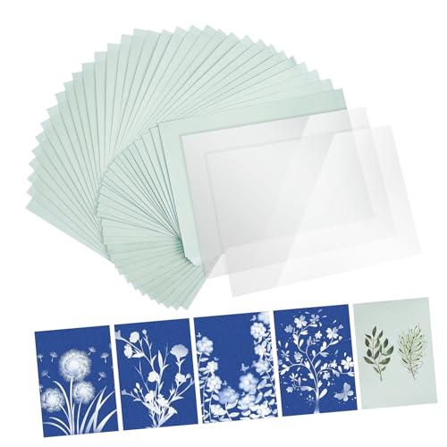 SEWOART 1Satz Cyanotypie Papier Sonnenaktiviertes Druckpapier für DIY Kunstprojekte Handgefertigte und Kreative Muster Plastikblätter Vielseitig SEWOART 1Satz Cyanotypie Papier Sonnenaktiviertes Druckpapier für DIY Kunstprojekte Handgefertigte und Kreative Muster Plastikblätter Vielseitig von SEWOART