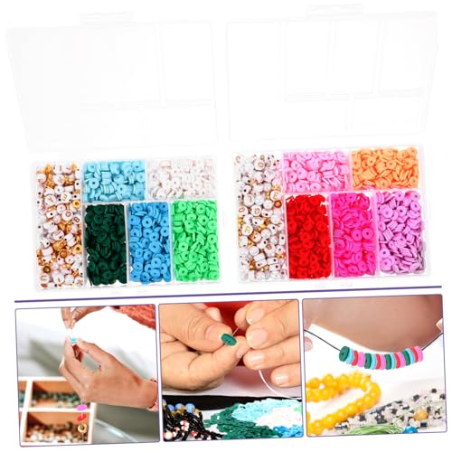 SEWOART 2 Boxen Polymer Clay Perlen Boxen Bunte Flache DIY Schmuckperlen für Armbänder Halsketten Basteln Kreative Schmuckherstellung Geschenkidee SEWOART 2 Boxen Polymer Clay Perlen Boxen Bunte Flache DIY Schmuckperlen für Armbänder Halsketten Basteln Kreative Schmuckherstellung Geschenkidee von SEWOART