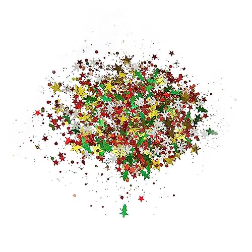 SEWOART 2 Packungen Weihnachten Glitzer Pailletten Glitzerdekor Konfetti für das neue Jahr weihnachtsglitzer Glitzernde Weihnachtsdekoration Frohe Weihnachten Konfetti Party-Pailletten PVC SEWOART 2 Packungen Weihnachten Glitzer Pailletten Glitzerdekor Konfetti für das neue Jahr weihnachtsglitzer Glitzernde Weihnachtsdekoration Frohe Weihnachten Konfetti Party-Pailletten PVC von SEWOART