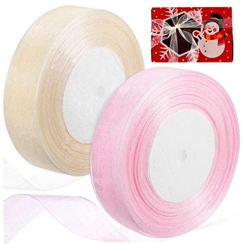 SEWOART 2 Rollen DIY Bastelbänder Schwarze Bänder Zum Verpacken Doppeltes Satin Floristenband Geschenkband Für Kuchendekoration Transparentes Sackleinen Gold Paillettenband Polyester von SEWOART