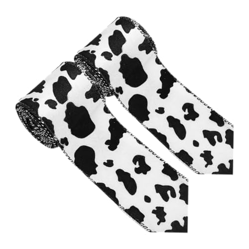 SEWOART 2 Rollen Kuhmuster Dekoband aus Polyester Langlebiges Schwarz weißes Ripsband für Schleifen und Kränze Vielseitiges Bastelband für Geburtstags Hochzeitsfeiern Einfache Handhabung SEWOART 2 Rollen Kuhmuster Dekoband aus Polyester Langlebiges Schwarz weißes Ripsband für Schleifen und Kränze Vielseitiges Bastelband für Geburtstags Hochzeitsfeiern Einfache Handhabung von SEWOART