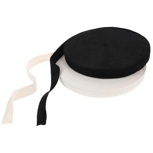 SEWOART 2 Rollen taschenbänder hochzeitsdeko gardinenband Dekorationsband gardinen klebeband Kleidungsband Schleife Band zum Verpacken Nähen Köperband Band für Haushaltskleidung Baumwolle SEWOART 2 Rollen taschenbänder hochzeitsdeko gardinenband Dekorationsband gardinen klebeband Kleidungsband Schleife Band zum Verpacken Nähen Köperband Band für Haushaltskleidung Baumwolle von SEWOART