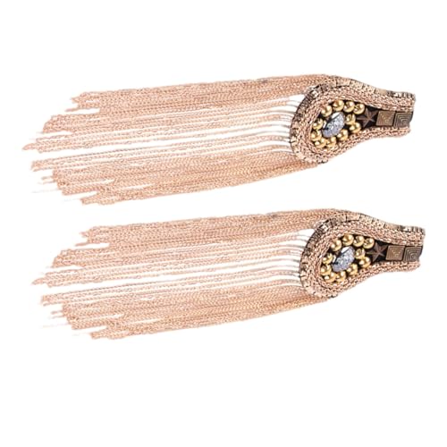SEWOART 2 STÜCK Goldene Epauletten Schulterklappen Nickelfreie mit Fransen Tassel Modische Schulterabzeichen für Schuhe Hüte und Blazer Korrosionsbeständig Eleganter Schmuck für Herbst SEWOART 2 STÜCK Goldene Epauletten Schulterklappen Nickelfreie mit Fransen Tassel Modische Schulterabzeichen für Schuhe Hüte und Blazer Korrosionsbeständig Eleganter Schmuck für Herbst von SEWOART