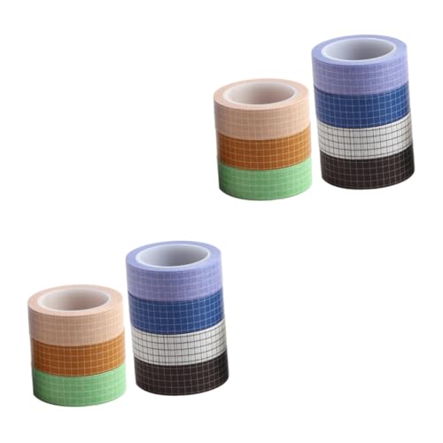 SEWOART 2 Sätze Teiliges Diy Washi Klebeband Gitterdesign Für Scrapbooking Tagebuch Und Geschenkverpackung Wiederverwendbar Und Haftend Haftung Ohne Rückstände 7 Stück * 2 von SEWOART