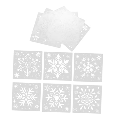 SEWOART 2 Sätze Wiederverwendbare Schneeflocken Schablonen Malvorlagen für Weihnachten Winter Bastelvorlagen Vielseitige Schablonen für Fenster Geschenkboxen Wanddeko SEWOART 2 Sätze Wiederverwendbare Schneeflocken Schablonen Malvorlagen für Weihnachten Winter Bastelvorlagen Vielseitige Schablonen für Fenster Geschenkboxen Wanddeko von SEWOART