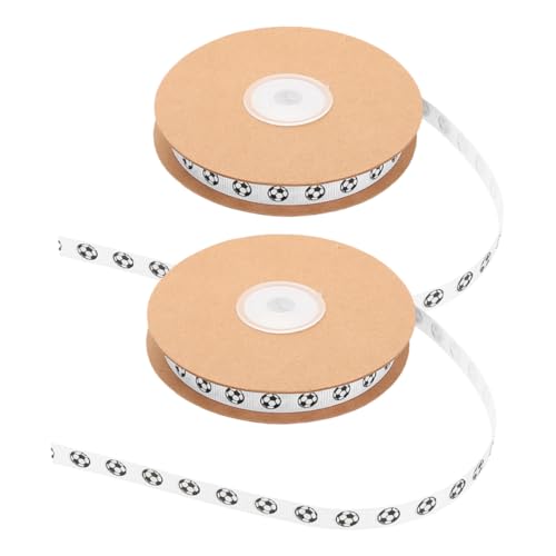 SEWOART 2 Sport-fußballbänder: 1 Cm Breit, 20 Yards, Band Mit Fußballmuster Zum Verpacken Von Geschenken Für Jungen, Partydekorationen, Bastelprojekte SEWOART 2 Sport-fußballbänder: 1 Cm Breit, 20 Yards, Band Mit Fußballmuster Zum Verpacken Von Geschenken Für Jungen, Partydekorationen, Bastelprojekte von SEWOART