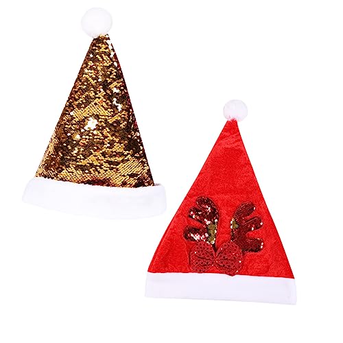 SEWOART Festliche Weihnachtshüte Für Erwachsene 2-teiliges Set Glänzende Strasssteine Für Weihnachtsfeiern Warm Und Bequem SEWOART Festliche Weihnachtshüte Für Erwachsene 2-teiliges Set Glänzende Strasssteine Für Weihnachtsfeiern Warm Und Bequem von SEWOART