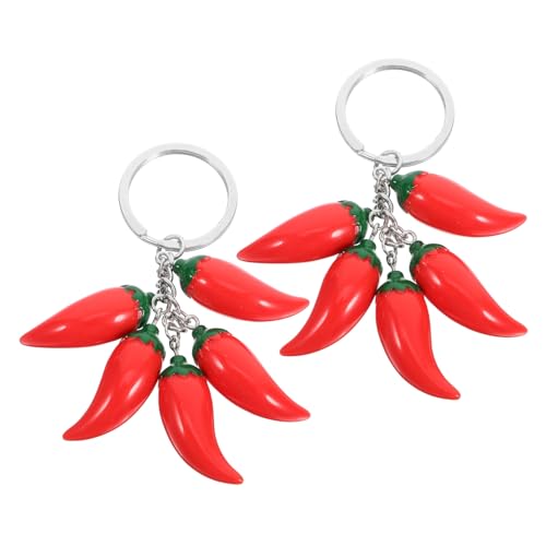 SEWOART 2 Stück Chili Schlüsselanhänger Lustige Rote Chili Charms für Schlüsselbund Rucksack und Geschenkideen als Party Favor oder Dekoration für und Familie SEWOART 2 Stück Chili Schlüsselanhänger Lustige Rote Chili Charms für Schlüsselbund Rucksack und Geschenkideen als Party Favor oder Dekoration für und Familie von SEWOART