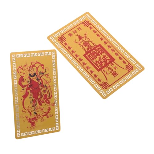 SEWOART 2 Stück Chinesische Tai Sui Amulettkarten Metall für Wohlstandsschutz Traditionelle Feng Shui Deko für Zuhause Glücksbringer und Sammlerstücke SEWOART 2 Stück Chinesische Tai Sui Amulettkarten Metall für Wohlstandsschutz Traditionelle Feng Shui Deko für Zuhause Glücksbringer und Sammlerstücke von SEWOART