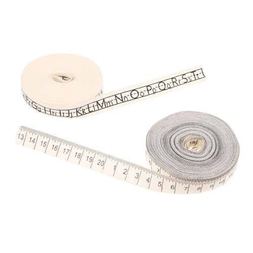 SEWOART 2 Stück Lineal Druckband Baumwoll Stickband Schulanfang DIY Band Schulbänder Zum Basteln Schul Bastelband Geschenkverpackungsband Geschenkbänder Bastelband von SEWOART