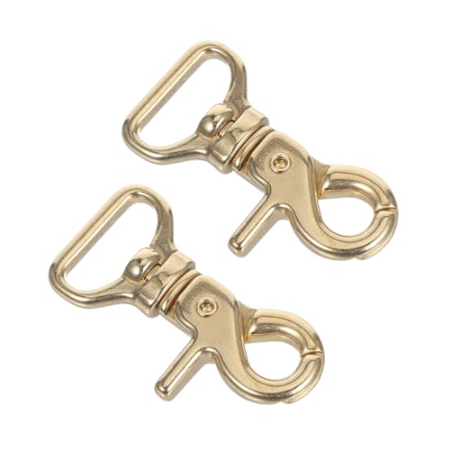 SEWOART 2 Stück Messing Drehbarer Lobster Claw Karabiner Robuste Schlüsselanhänger Schnapphaken Kompakt Leicht Sicherer Verschluss für Outdoor und Alltag Einfache Handhabung von SEWOART