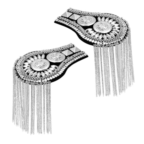 SEWOART 2 Stück Schulterklappen Brosche mit Quasten Silber Leichte Zinklegierung Modische Kostüm Anzug Accessoires für Damen und Herren Einfache Ansteckpins zur Personalisierung SEWOART 2 Stück Schulterklappen Brosche mit Quasten Silber Leichte Zinklegierung Modische Kostüm Anzug Accessoires für Damen und Herren Einfache Ansteckpins zur Personalisierung von SEWOART
