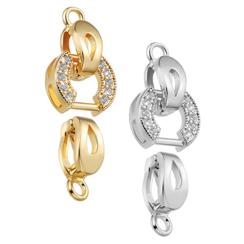 SEWOART 2 Stück Stabile Metallverschluss für DIY Schmuck Verschließbare Glanzbeständige Armband Halskettenverbinder Vielseitige Einfache Montage für Kreative Schmuckprojekte von SEWOART