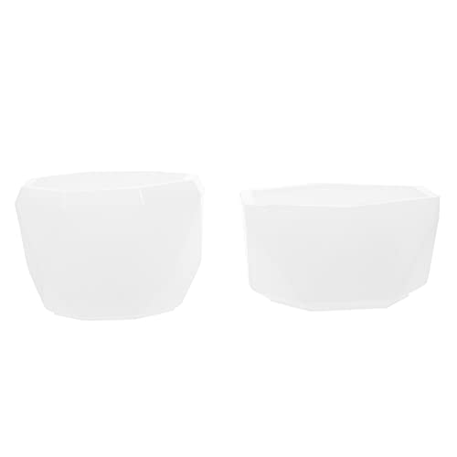 SEWOART 2 Stück Teiliges DIY Silikon Blumenpot Gießform Nicht Haftende Silikonform für Pflanzgefäße Epoxidharz für Kreative Projekte und Bastelarbeiten von SEWOART