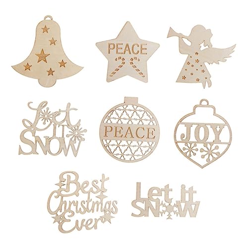 SEWOART 2 Stück Teiliges Holzanhänger mit Filigranen Ausschnitten Langlebige Weihnachtsdeko zum Aufhängen für DIY Bastelarbeiten Party und Wohnraumdekoration Vielseitig Verwendbar für von SEWOART