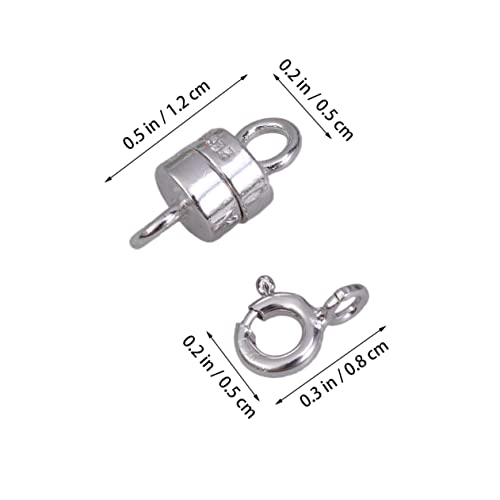 SEWOART 2 Stück Teiliges Sterling Silber Schmuckverschluss Magnetverschluss und Federringverschluss für DIY Handgemachte Halsketten Armbänder Fußkettchen Langlebiger Magnetischer SEWOART 2 Stück Teiliges Sterling Silber Schmuckverschluss Magnetverschluss und Federringverschluss für DIY Handgemachte Halsketten Armbänder Fußkettchen Langlebiger Magnetischer von SEWOART