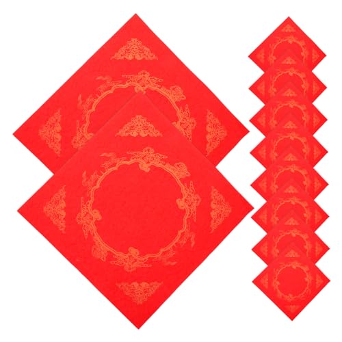 SEWOART 20 Blatt Leeres Fu Papier für Neujahrsdekorationen Traditionelles Design Langlebig und für Kleine Frühlingscouplets SEWOART 20 Blatt Leeres Fu Papier für Neujahrsdekorationen Traditionelles Design Langlebig und für Kleine Frühlingscouplets von SEWOART