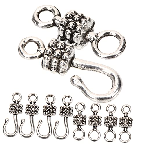 SEWOART 20 Paare Zubehör zur Schmuckherstellung schmuckverbinder Schmuckverschlüsse Schmuckzubehörmaterial Schmuckbasteln Kettenverschluss- Armbandverschlüsse Legierung Silver von SEWOART
