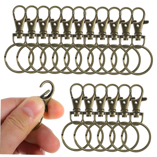 SEWOART 20 Sätze Teiliges Schwenk Karabinerhaken Schlüsselringen Kleine Runde Schlüsselanhänger mit Sicherem Verschluss für Schlüsselorganisation DIY und Bastelprojekte SEWOART 20 Sätze Teiliges Schwenk Karabinerhaken Schlüsselringen Kleine Runde Schlüsselanhänger mit Sicherem Verschluss für Schlüsselorganisation DIY und Bastelprojekte von SEWOART