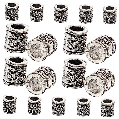 SEWOART 20 Stück Abstandsperlen Zum Basteln Schmuckperlen Gimp Schließe Große Perlen Für Die Schmuckherstellung Bastelsets Hohlrohr Horn Perlenkette Männer Bausatz Zinklegierung Silver SEWOART 20 Stück Abstandsperlen Zum Basteln Schmuckperlen Gimp Schließe Große Perlen Für Die Schmuckherstellung Bastelsets Hohlrohr Horn Perlenkette Männer Bausatz Zinklegierung Silver von SEWOART