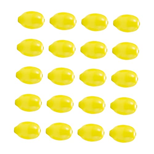 SEWOART 20 Stück DIY Holzperlen für Bastelprojekte Stilvolle Lemon Beads als Zubehör für Armbänder und Wohnkultur Naturmaterial Langlebig und Vielseitig Einsetzbar von SEWOART