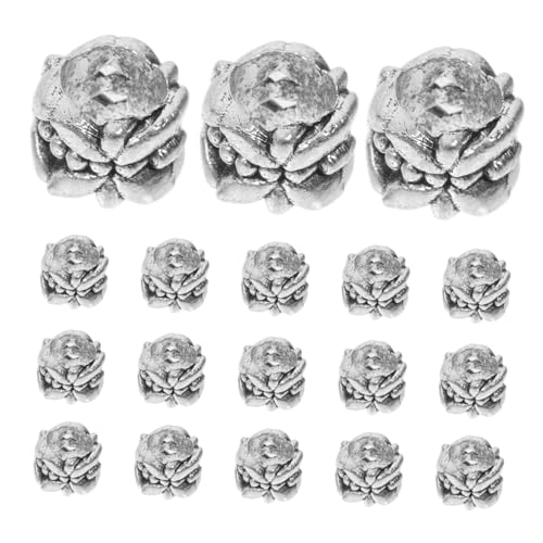SEWOART 20 Stück Große Loch Legierung Spacer Perlen Antik Tibetisch Schmuckperlen für DIY Schmuckherstellung Halsketten Armbänder Schlüsselanhänger Zubehör von SEWOART