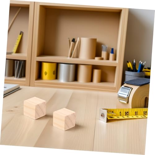 SEWOART 20 Stück Holzwürfel Naturbelassene Holzklötze zum Basteln und Lernen Blanko Quadratische Bausteine für DIY Kinderprojekte Montessori Stapelblöcke aus Splintfreiem Kiefernholz von SEWOART