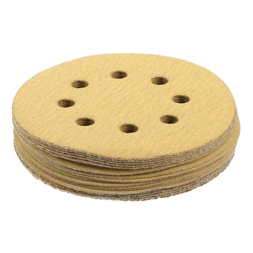 SEWOART 20 Stück Sandpapier plasure caakg Stark haftend staubsauer schleifpads runde Schleifscheiben runden Streugut Schleifen schleifpapier Holz Schleifpad runder Holzschleifteller Khaki von SEWOART