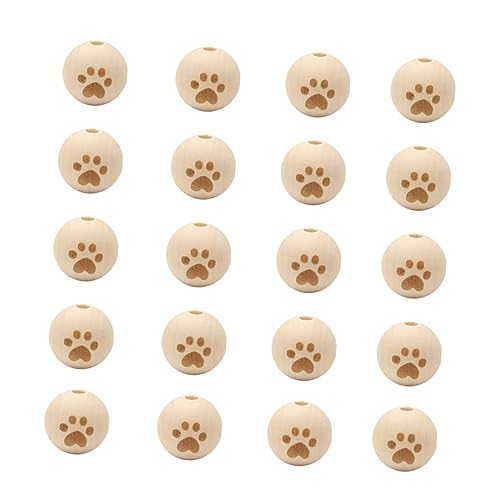 SEWOART 20 Stück Schmuckteile Perlen Schüttgut Loch Größer Pop Halsketten Trendy Groß Klein Runden Handgefertigte Armbandteile Fußabdruck Holzperlen Diy Schmuckteile Hölzern SEWOART 20 Stück Schmuckteile Perlen Schüttgut Loch Größer Pop Halsketten Trendy Groß Klein Runden Handgefertigte Armbandteile Fußabdruck Holzperlen Diy Schmuckteile Hölzern von SEWOART