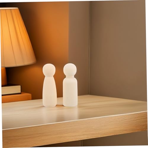 SEWOART 20 Stück Teiliges Holzfiguren Naturbelassene Holzpuppen zum Bemalen Sichere DIY Holz Peg Dolls für und Kreative Bastelprojekte Jungen und Mädchen von SEWOART