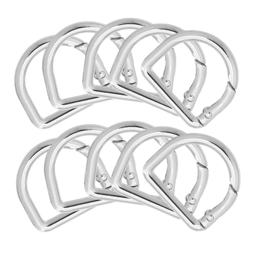 SEWOART 20 Stück Teiliges Kleine Metall-federring-d-ringe aus Zinklegierung Glatte Oberfläche Federbelastete Schlüsselanhänger-clips für DIY Schlüsselbunde Rucksäcke Geldbörsen und SEWOART 20 Stück Teiliges Kleine Metall-federring-d-ringe aus Zinklegierung Glatte Oberfläche Federbelastete Schlüsselanhänger-clips für DIY Schlüsselbunde Rucksäcke Geldbörsen und von SEWOART