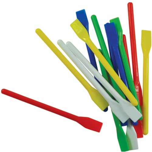 SEWOART 20 Stück Teiliges Kunststoff Rührstäbchen für Farben Mischen und Basteln Praktische Malwerkzeuge zum Anrühren von Flüssigkeiten Vielseitig Wiederverwendbar Zufällige Farbe von SEWOART