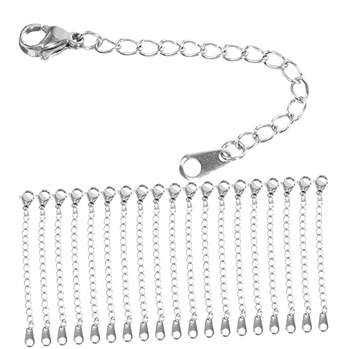 SEWOART 20 Stück Teiliges Verlängerungsketten mit Robustem Karabinerverschluss Langlebige Schmuck Extender für Halsketten und Armbänder Einfach zu Montieren für DIY Schmuckherstellung SEWOART 20 Stück Teiliges Verlängerungsketten mit Robustem Karabinerverschluss Langlebige Schmuck Extender für Halsketten und Armbänder Einfach zu Montieren für DIY Schmuckherstellung von SEWOART